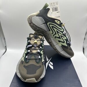 NEW REEBOK X  Zig Kinetica 2 Sneakers,Green, Gray,Men's SZ: 6 M, EU: 37.5, (NIB)